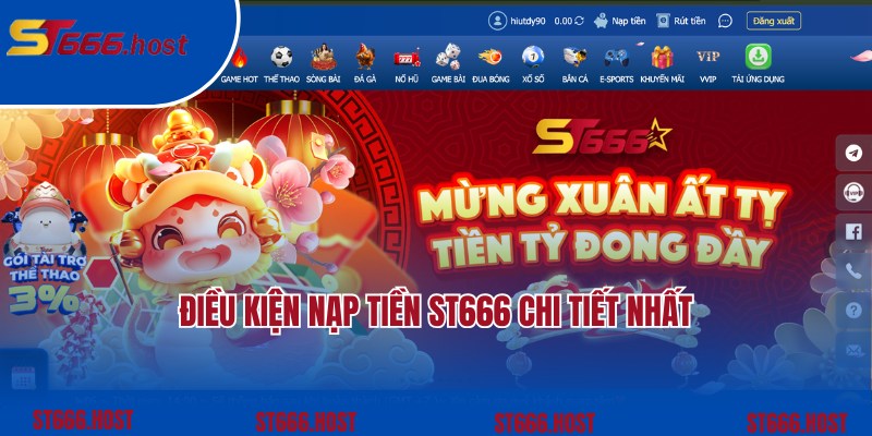 Điều kiện hội viên cần lưu ý để nạp tiền ST666 thành công