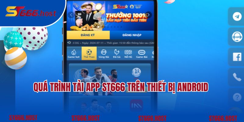 Quá trình tải app ST666 trên thiết bị Android